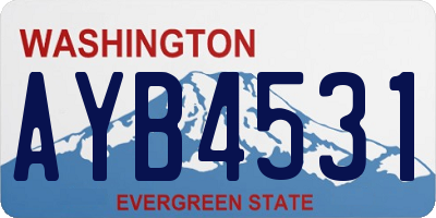 WA license plate AYB4531