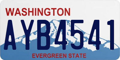 WA license plate AYB4541