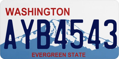 WA license plate AYB4543