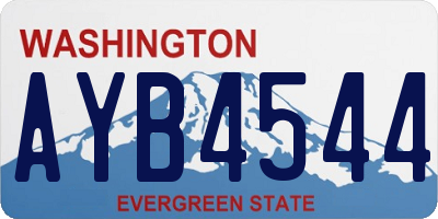 WA license plate AYB4544