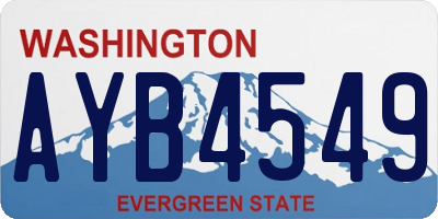 WA license plate AYB4549