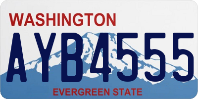 WA license plate AYB4555