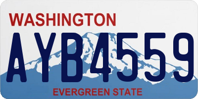 WA license plate AYB4559