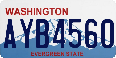 WA license plate AYB4560