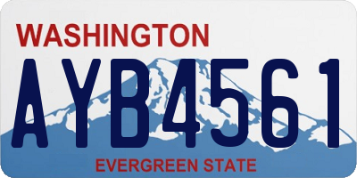 WA license plate AYB4561