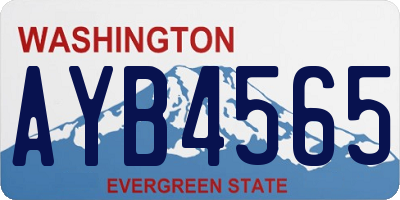 WA license plate AYB4565