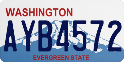 WA license plate AYB4572