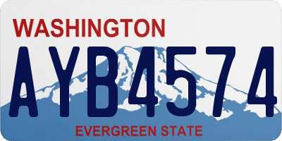 WA license plate AYB4574