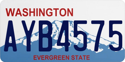 WA license plate AYB4575