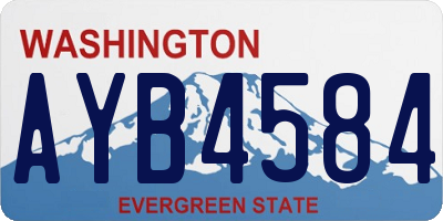 WA license plate AYB4584
