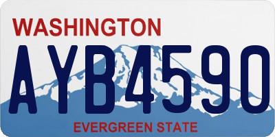 WA license plate AYB4590