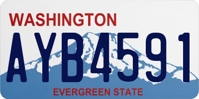 WA license plate AYB4591