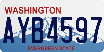 WA license plate AYB4597