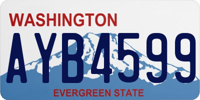 WA license plate AYB4599