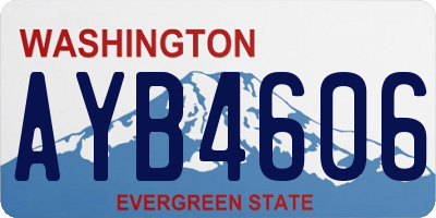 WA license plate AYB4606