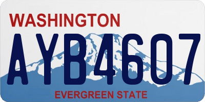 WA license plate AYB4607