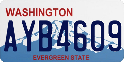WA license plate AYB4609
