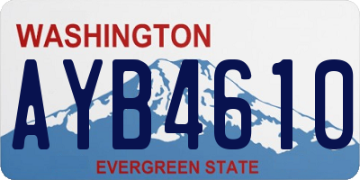 WA license plate AYB4610
