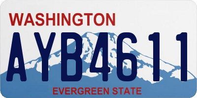 WA license plate AYB4611