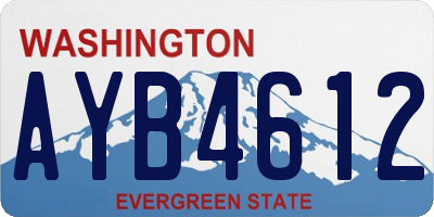 WA license plate AYB4612