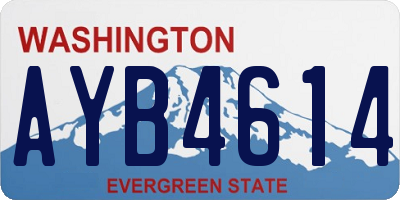WA license plate AYB4614