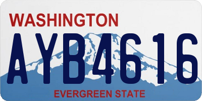 WA license plate AYB4616