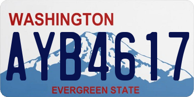 WA license plate AYB4617