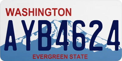 WA license plate AYB4624