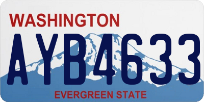 WA license plate AYB4633