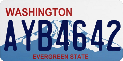 WA license plate AYB4642