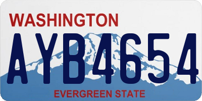 WA license plate AYB4654