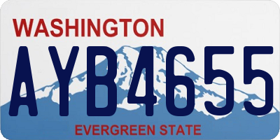 WA license plate AYB4655