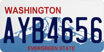 WA license plate AYB4656