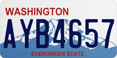 WA license plate AYB4657