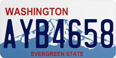 WA license plate AYB4658