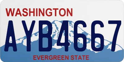 WA license plate AYB4667