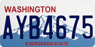 WA license plate AYB4675