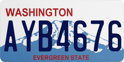 WA license plate AYB4676