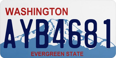 WA license plate AYB4681