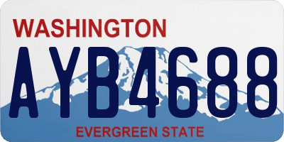 WA license plate AYB4688