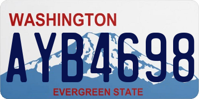 WA license plate AYB4698
