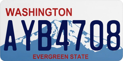 WA license plate AYB4708