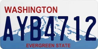 WA license plate AYB4712