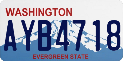 WA license plate AYB4718