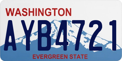 WA license plate AYB4721
