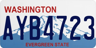 WA license plate AYB4723