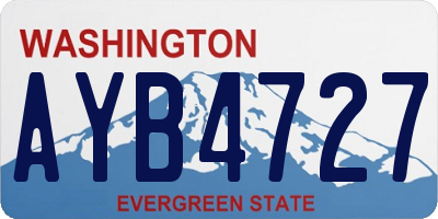 WA license plate AYB4727
