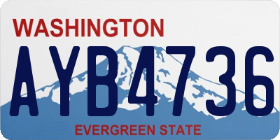 WA license plate AYB4736
