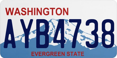 WA license plate AYB4738