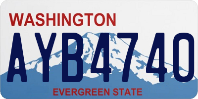 WA license plate AYB4740